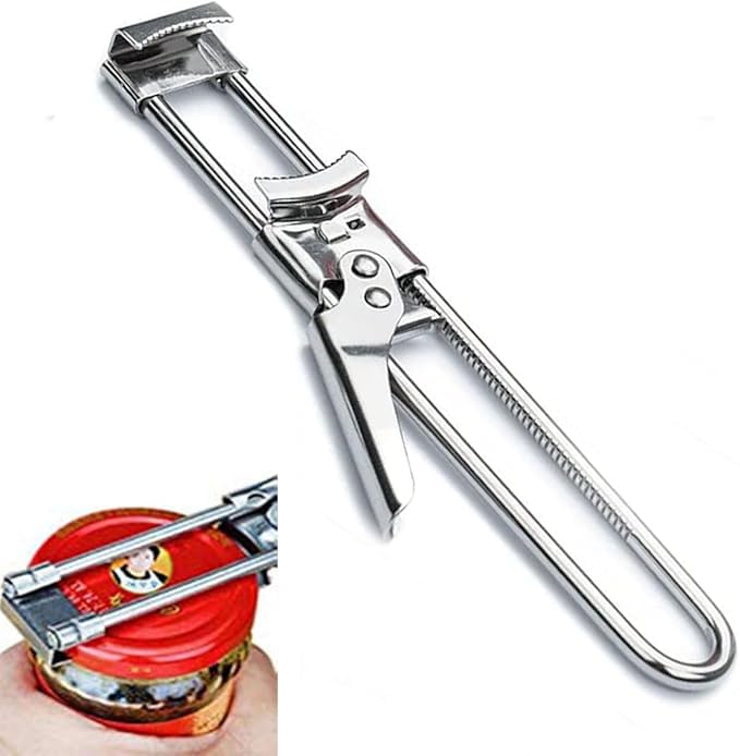 Adjustable Multifunctional Stainless Steel Jar & Bottle Opener