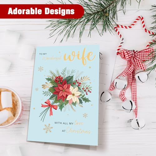 Romantic Christmas Card for Wife - Sweet Holiday Greeting from Husband
