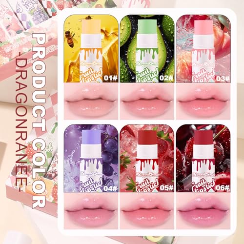 Bekoeen 6-Pack Fruity Hydrating Lip Balm Set for Chapped Lips