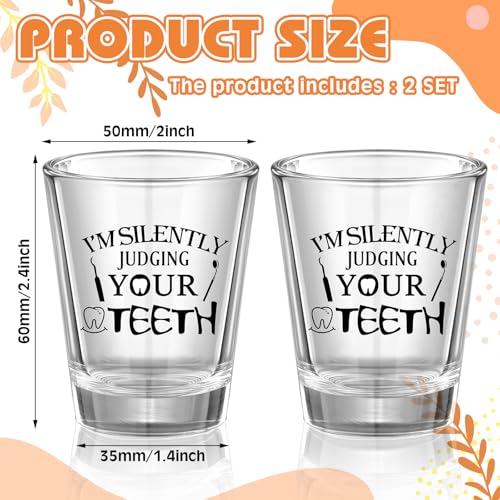 2-Piece Dental Assistant Shot Glass Set - Funny Graduation Gift