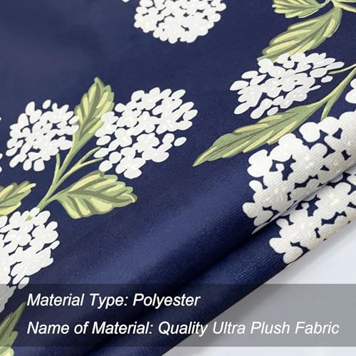 Blue Hydrangea Print 18x18 Inch Boho Farmhouse Throw Pillow Covers Set of 2