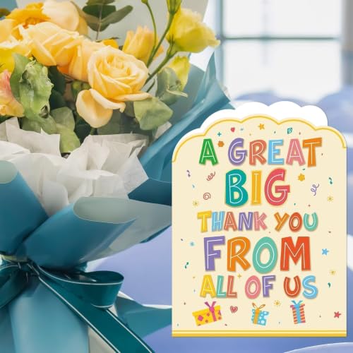 Jumbo Thank You Cards - 3 Pack, 14x11 Inches, Giant Appreciation Notecards