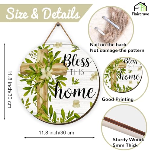 Spring Wooden Wreath for Front Door - Easter Butterfly Welcome Sign