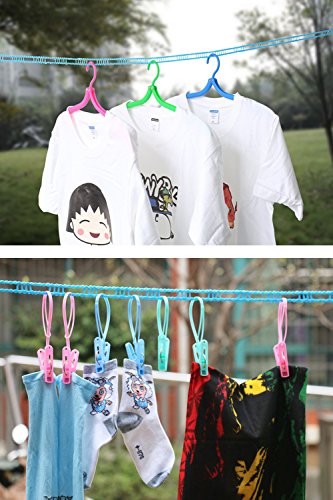 Ytuomzi Windproof Portable Clothesline - 2 Pack (3m & 5m) for Indoor/Outdoor Use