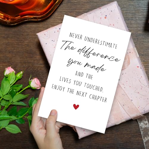 Large Retirement Greeting Card for Coworker & Boss with Red Envelope