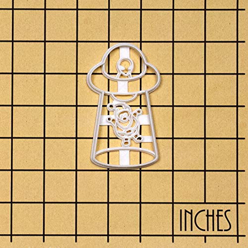 UFO Abducts Santa Claus Cookie Cutter for Baking & Crafting - Bakerlogy