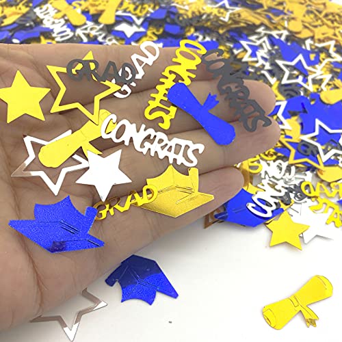 Graduation Confetti Blue - Metallic Foil Table Decor, 45g