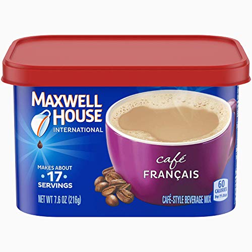 Maxwell House International Cafe Francais Light Roast Coffee Mix 7.6 oz Tub - Pack of 8