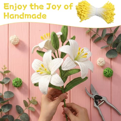 800PCS Yellow Double-Head Flower Stamens for DIY Crafts
