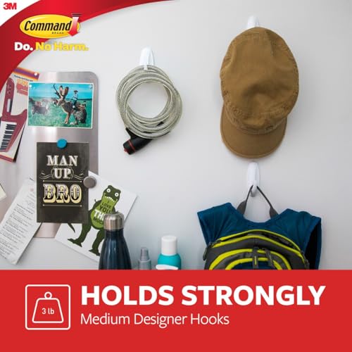 Command Medium Designer Hooks Multi-Pack - 6 Hooks, 12 Strips