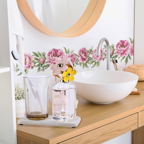 Diatomite Water Absorbing Soap Tray Set - 4-Piece Drying Stone Mat (White)