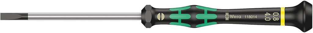 Wera 2035/6 Electronics Screwdriver Set - 6-Piece Kraftform Micro Slotted & Phillips with Rack