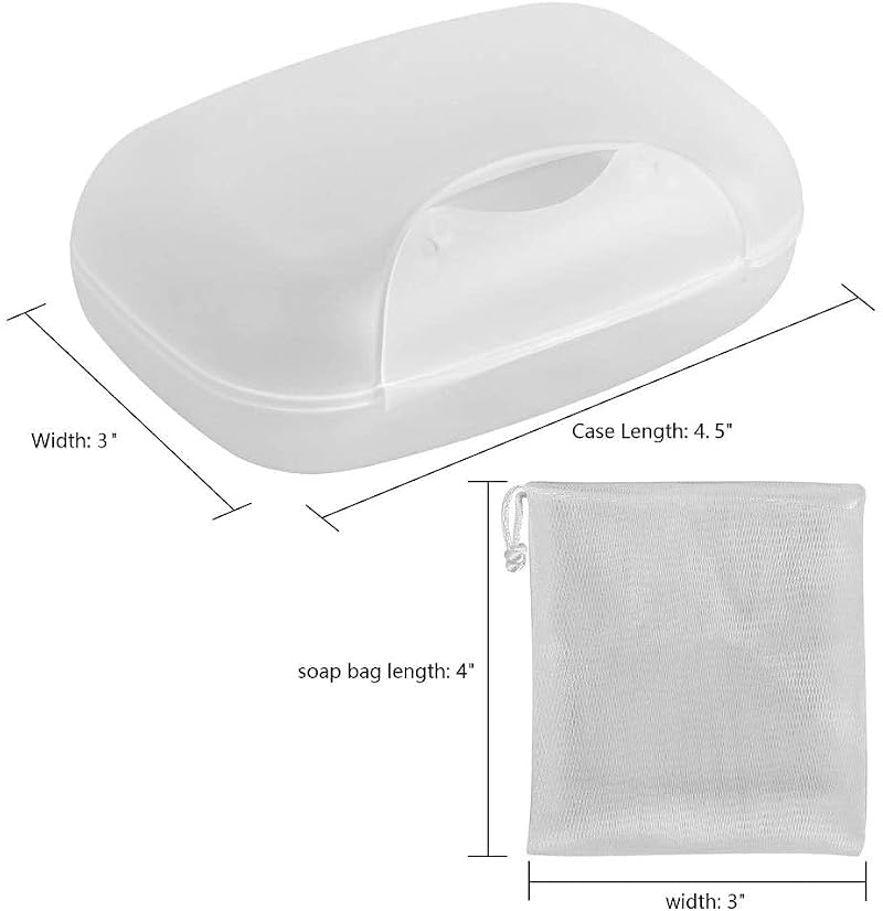 Travel Soap Case Holder with Lid, Waterproof Soap Dispenser for Bathroom & Camping