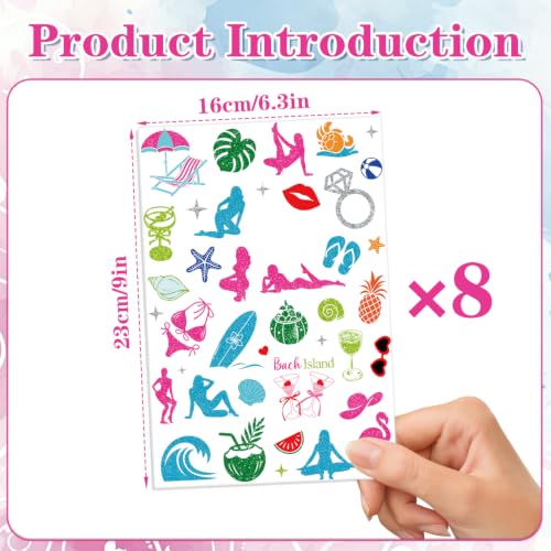 Gameza Island Bachelorette Temporary Tattoos - 200+ Party Favors & Supplies