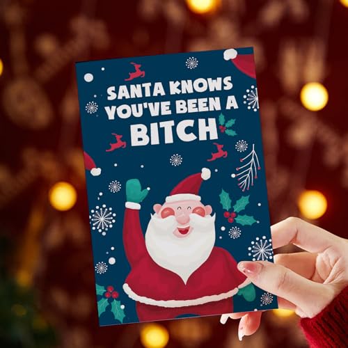 Spercy Hilarious Christmas Card for Bestie - Funny Holiday Card