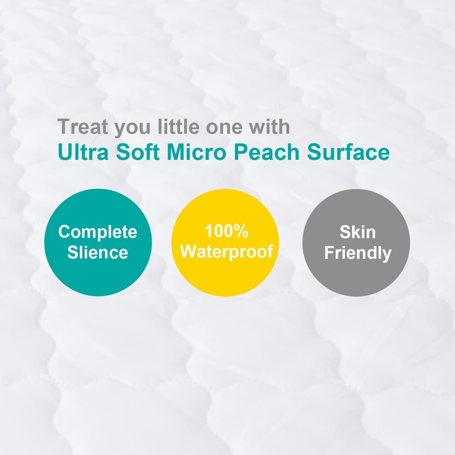 Skiennix Mini Crib Mattress Protector - Waterproof & Noiseless Fitted Pad Cover | 38" x 24", White (Pack of 2)