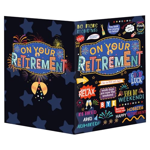 Gosknor Jumbo Retirement Greeting Card - Large Farewell Card for Coworkers