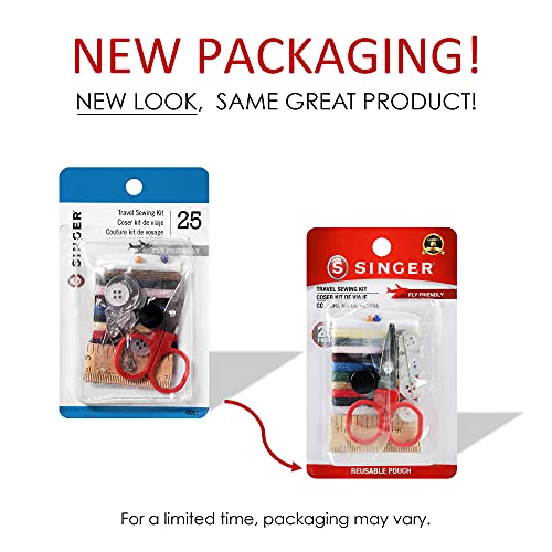 SINGER 00267 Portable Sewing Kit in Reusable Clear Pouch