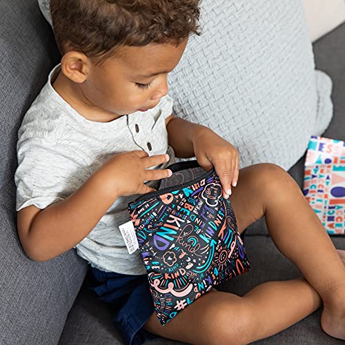 Bumkins Reusable Sandwich & Snack Bags - Large 2-Pack, Waterproof Fabric