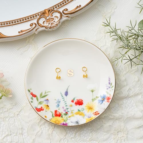 Ceramic Flower Jewelry Tray with Gift Box - 4.57" Ring Dish