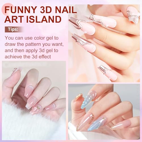 MUSILAN 3D Nail Art Sculpting Gel - Tube Needle Design Non-Sticky Molding Gel