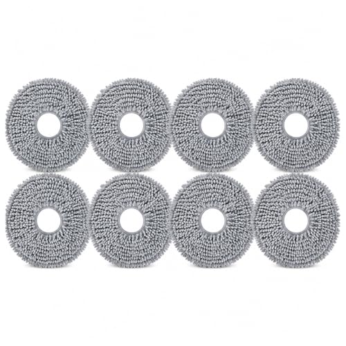 8 Pack Microfiber Mop Pads for Roborock Qrevo & Saros 10R