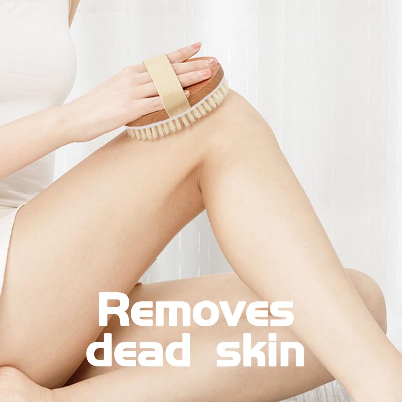 Giova Bamboo Dry Body Brush with Silicone Nodes and Natural Bristles