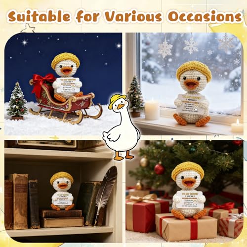 Handmade Positive Goose Crochet Doll for Sisters & Friends