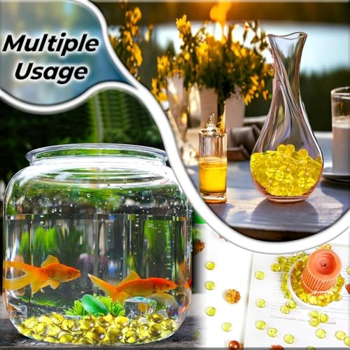 Yellow Flat Glass Marbles - 1 lb (100 pcs) for Crafts & Decor