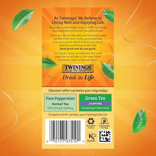 Twinings Lemon & Ginger Herbal Tea - Caffeine-Free, 120 Bags