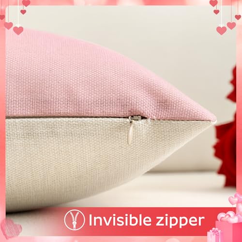 Valentine's Day Throw Pillow Cover 12x20 Inch - Heart Design