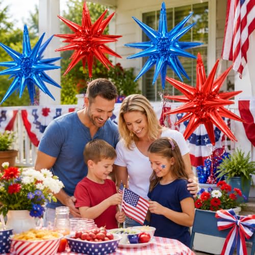 6 Pcs 22 Inch Star Foil Balloons for Birthday & Graduation Decor