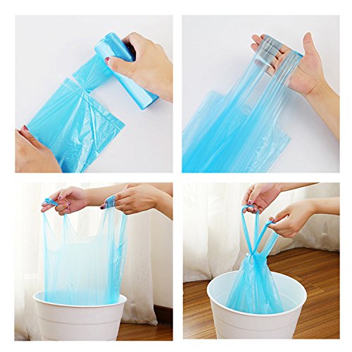 4 Gallon Colorful Handle Tie Trash Bags - 100 Count for Home & Office