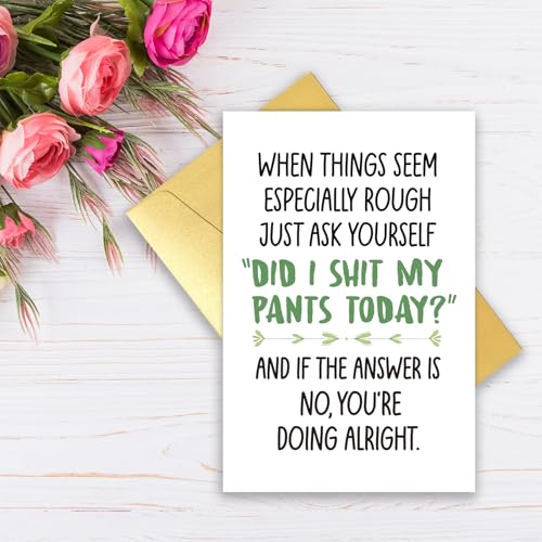 Funny Motivational Encouragement Card #1 - Sarcastic Support Greeting Card
