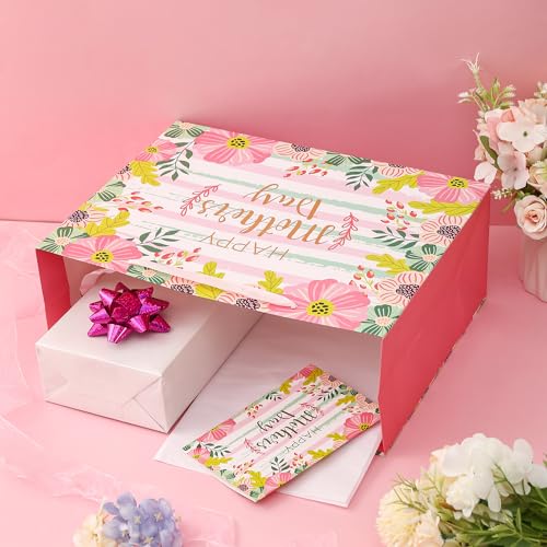Large Mother's Day Gift Bag with Card & Tissue Paper - Floral Design