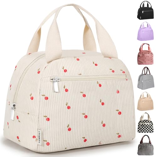 8L Cherry Insulated Lunch Tote Bag for Women - Lightweight & Stylish