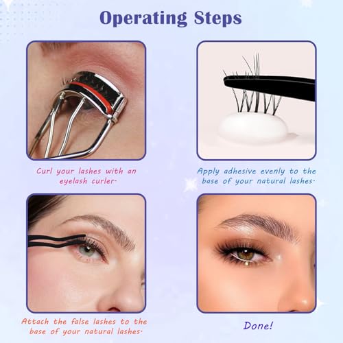 Tormen 3-Piece Eyelash Tweezers Set Stainless Steel Lash Applicator Tool