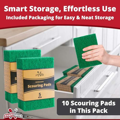 Eco-Friendly 10 Pack Cleaning Scour Pads - Avant Grub