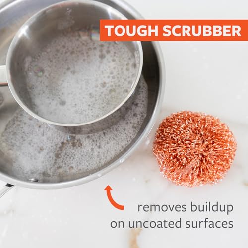 Full Circle Copper Scrubbers 3 Pack - Heavy Duty & Rust-Resistant
