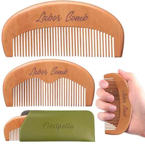 FIRSTPELLA 2Pcs Wooden Birthing Comb for Labor Pain Relief and Delivery Essentials