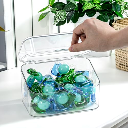 Clear Bathroom Organizer Set - 3-Piece Vanity Storage Containers
