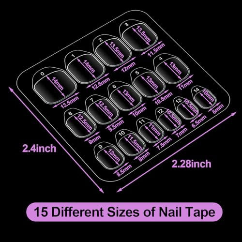 Press On Nail Adhesive Tabs - 600Pcs Clear Jelly Glue Sticky Tabs