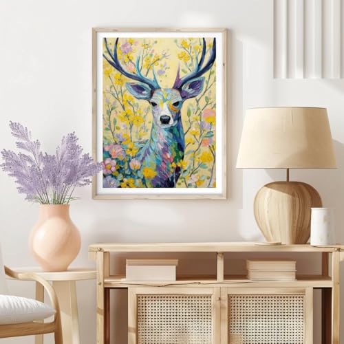 Milila 5D Full Drill Diamond Painting Kit - Deer 11.8x15.7 Inch