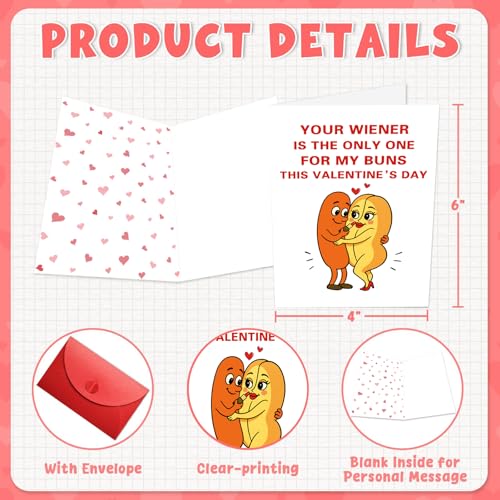 Funny Valentine's Day Card for Him - Naughty Joke with Envelope