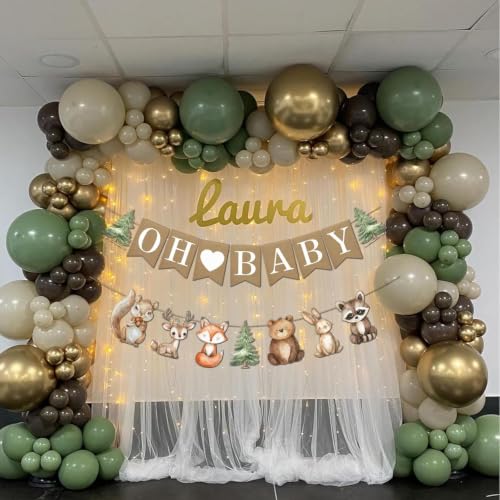 36pcs Woodland Cow Banner Decorations for Baby Shower