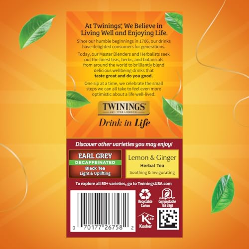 Twinings Decaffeinated Chai Tea Bags - 20 Individually Wrapped Bags