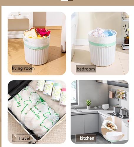 4 Gallon Drawstring Trash Bags - 60 Count with Floral Print