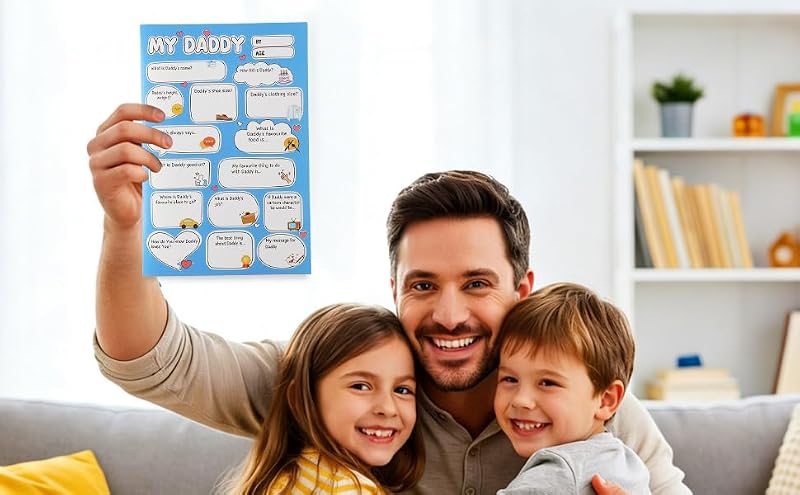 DIY Father's Day Card Kit for Kids - Personalized Memory Journal