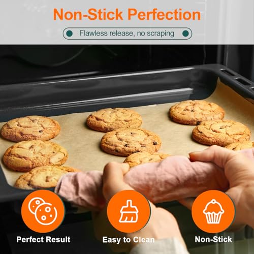60 Sheets Unbleached Parchment Paper for Baking - 12x16 Inches