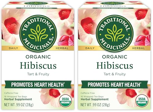 Organic Hibiscus Tea - Supports Heart Health - 16 Count (Pack of 2)